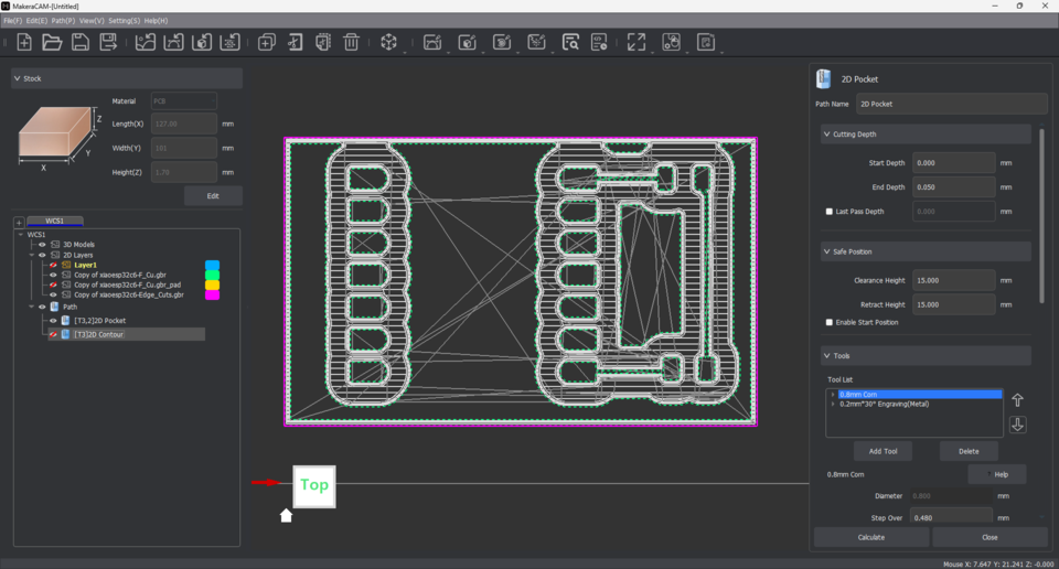 Final Pocket Toolpath