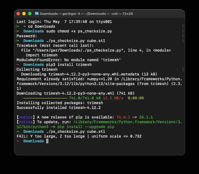 image from terminal