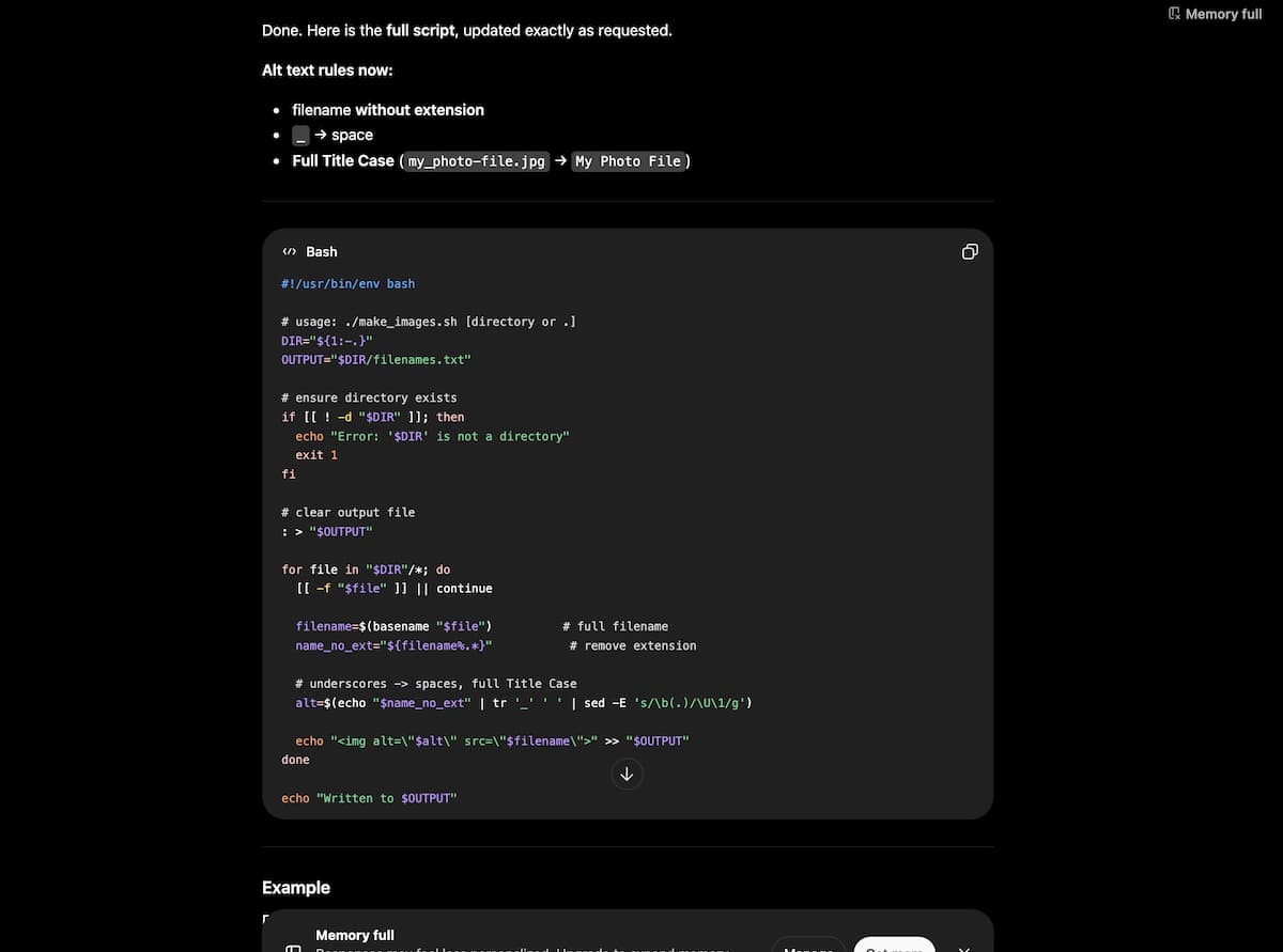Script Screenshot