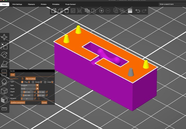 Prusa Connector Features to add alignment