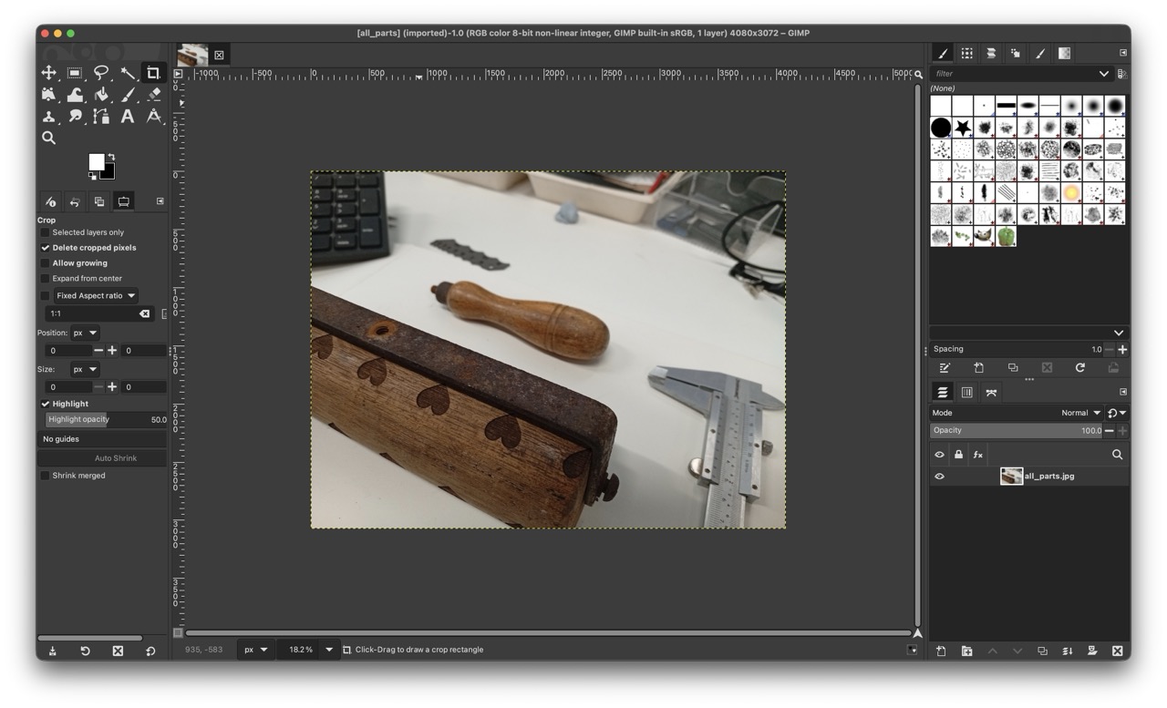 GIMP, Open File