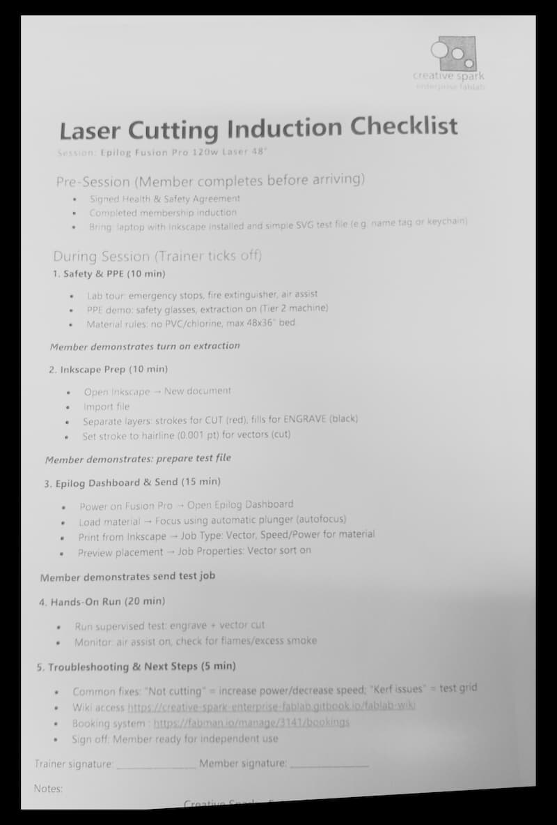 Laser Safety Checklist