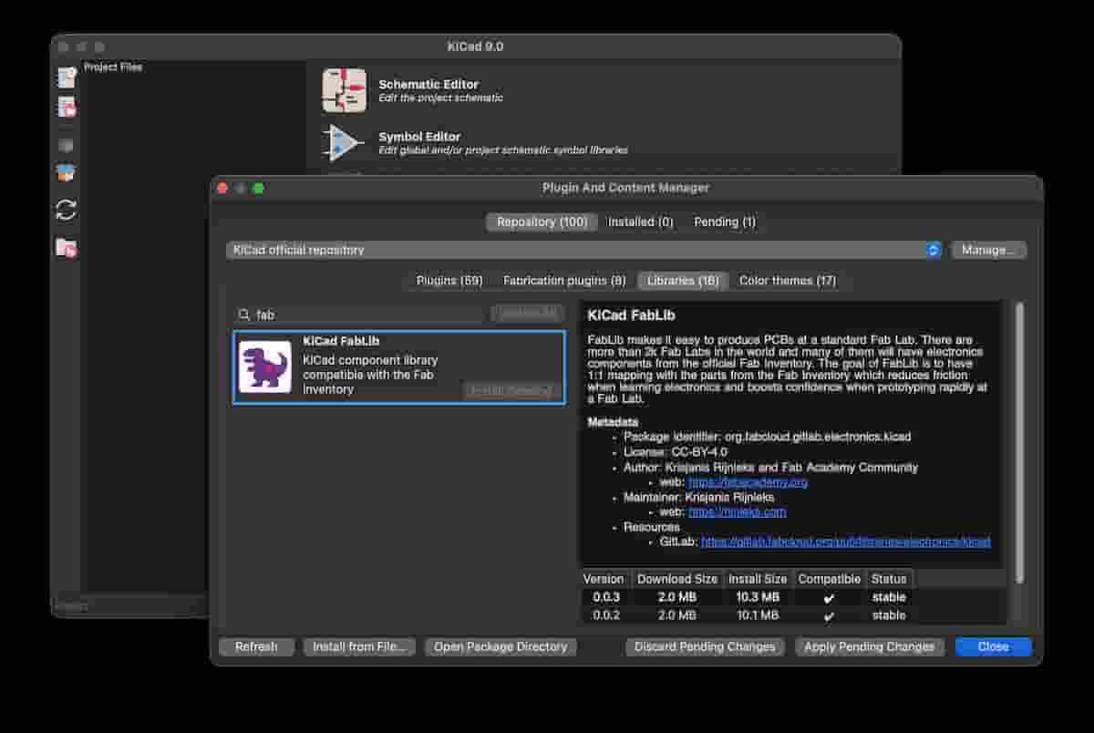 KiCAD Instal FabLib Library