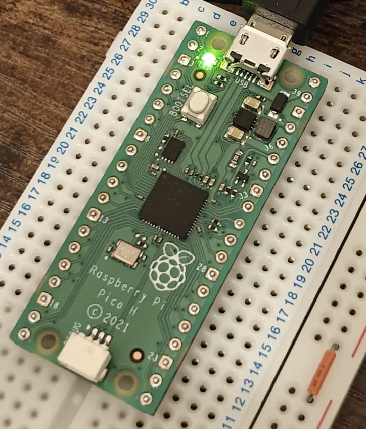 Onboard LED blinking on the Pico