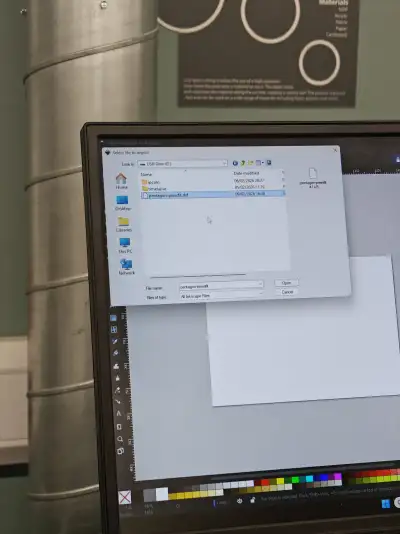 Opening the pentagon DXF file