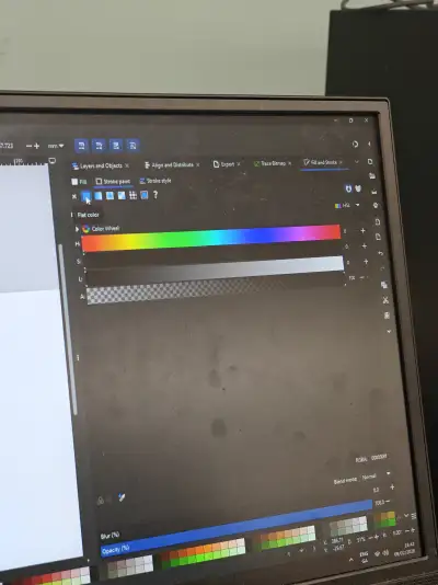 Stroke paint set to flat color