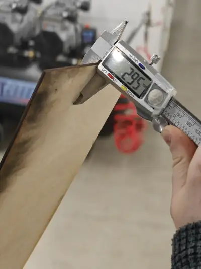 Caliper showing 2.95mm thickness