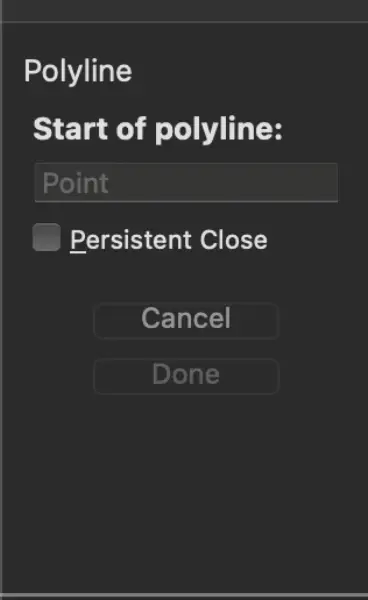 Polyline dialog