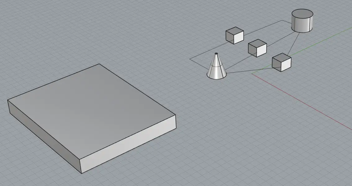 Flat box created for the table base