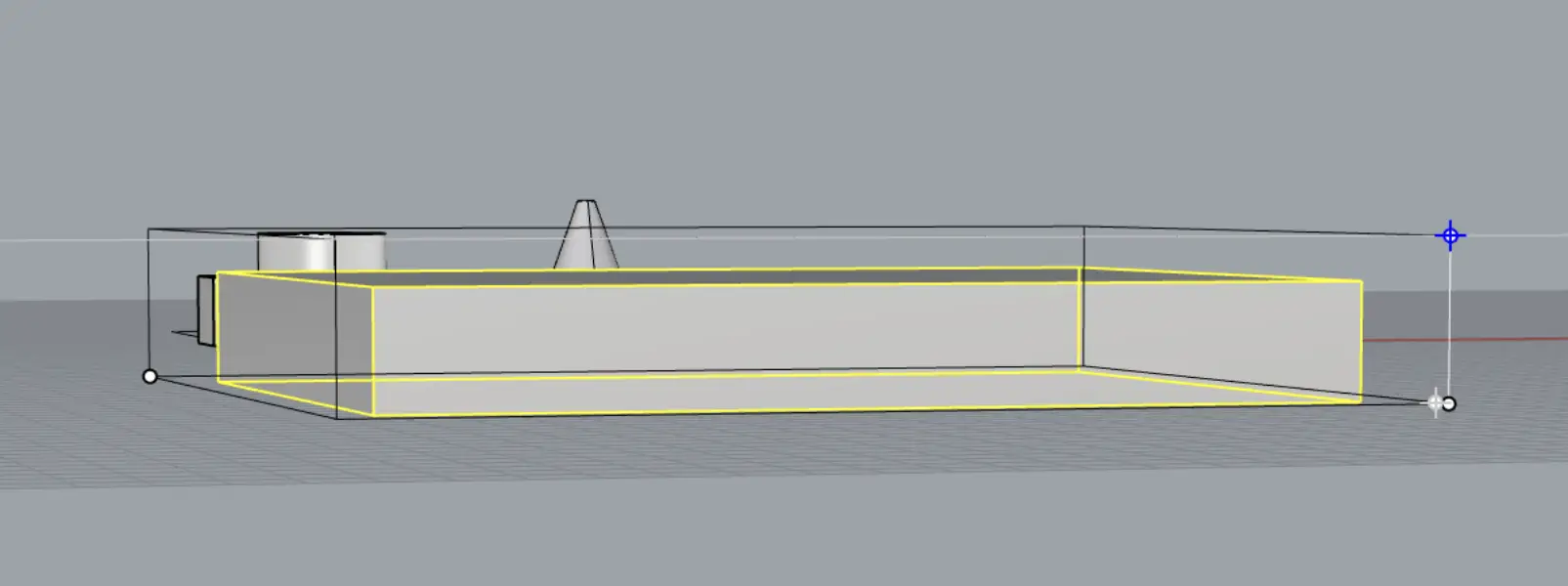 Side view of plate and nodes