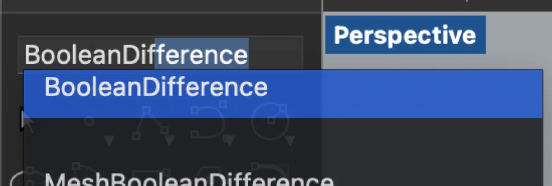 BooleanDifference command
