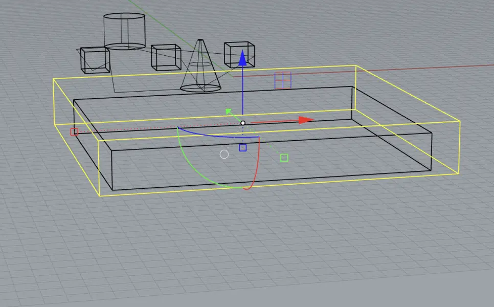 Nodes positioned above tray