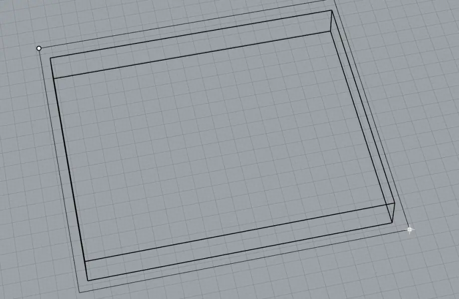 Top view showing grid rectangles