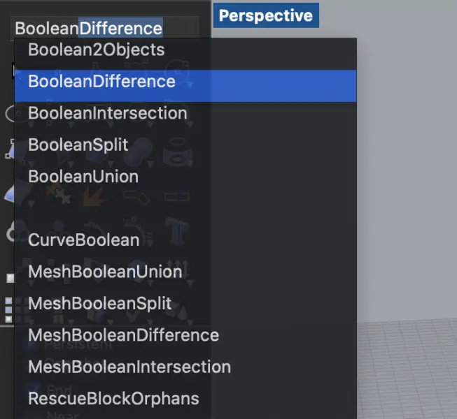 BooleanDifference options