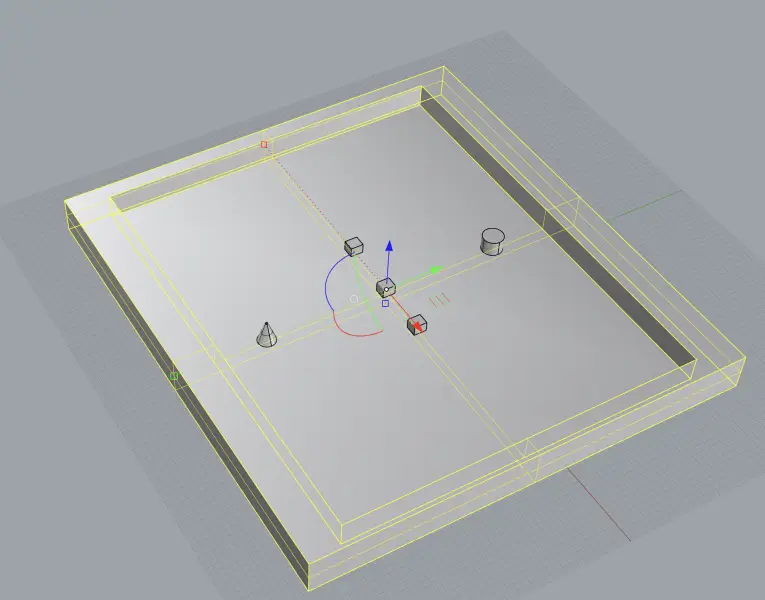 Nodes repositioned on scaled grid