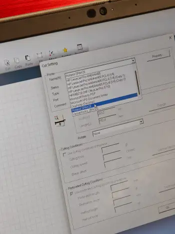 Installing printer drivers and selecting the printer