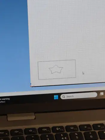 Star shape drawn in CutStudio