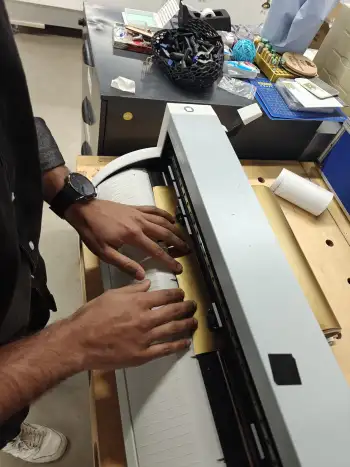 Gold vinyl sheet loaded for Little Prince cut