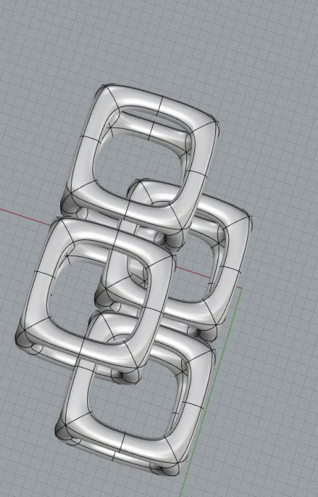 To make them interlocking we move the objects so that they don&rsquo;t touch each other