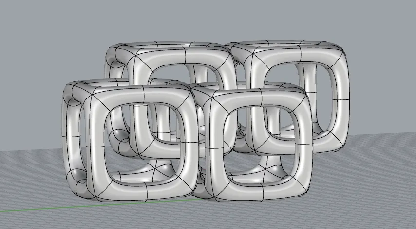 I had to raise them like this so that they wont touch but Carl mentioned that the raised cubes will be weaker so I want to make the diagonal so they are all the same