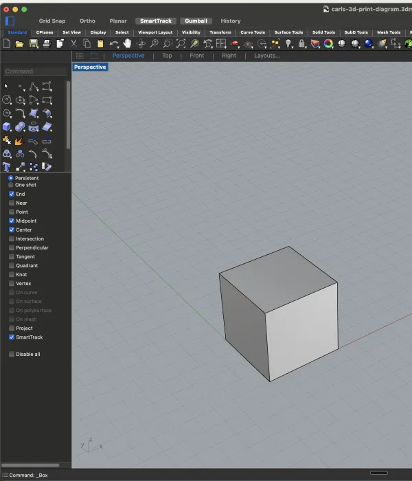 Here is an image of the box once we created it