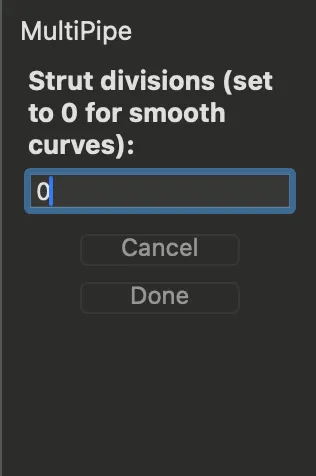 Set the strut divisions to one