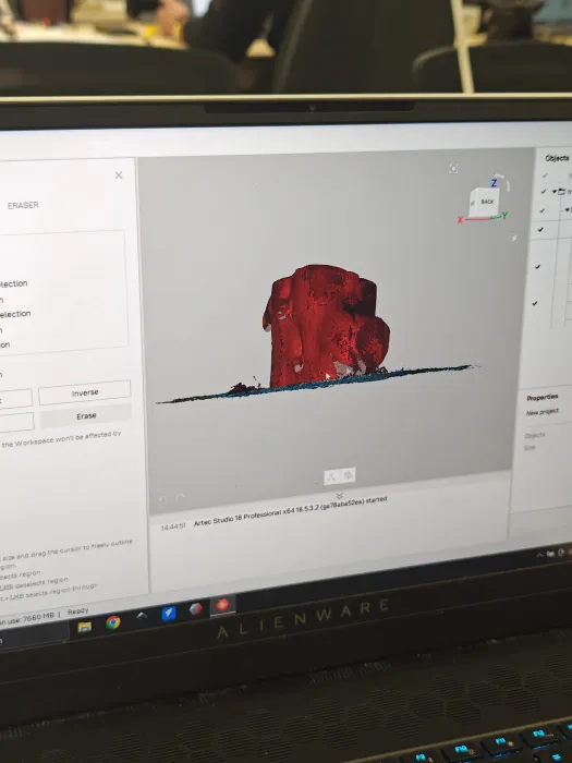 We selected the base with the lasso and erased it