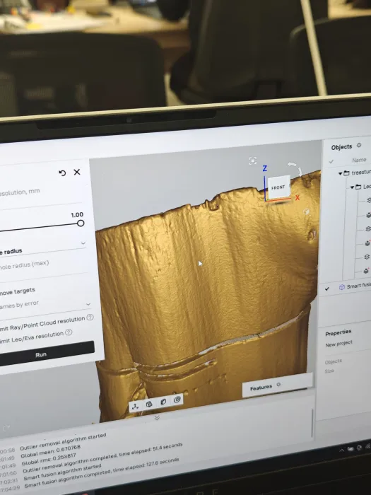 The mesh has some holes that need to be filled to make it watertight and printable