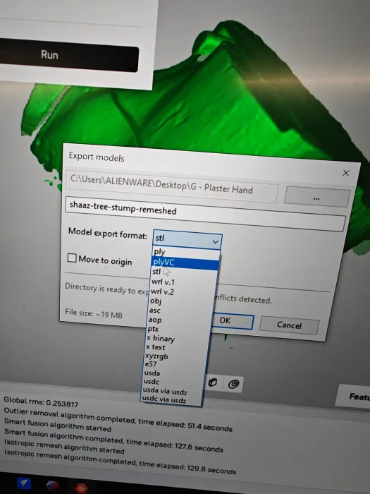 Exported to an STL file