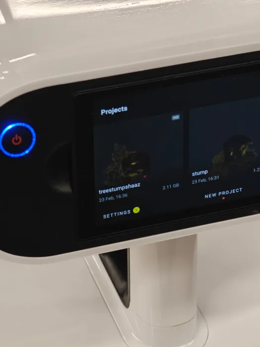 Saved the scan on the scanner, now we need to import it into the Artec software for post processing