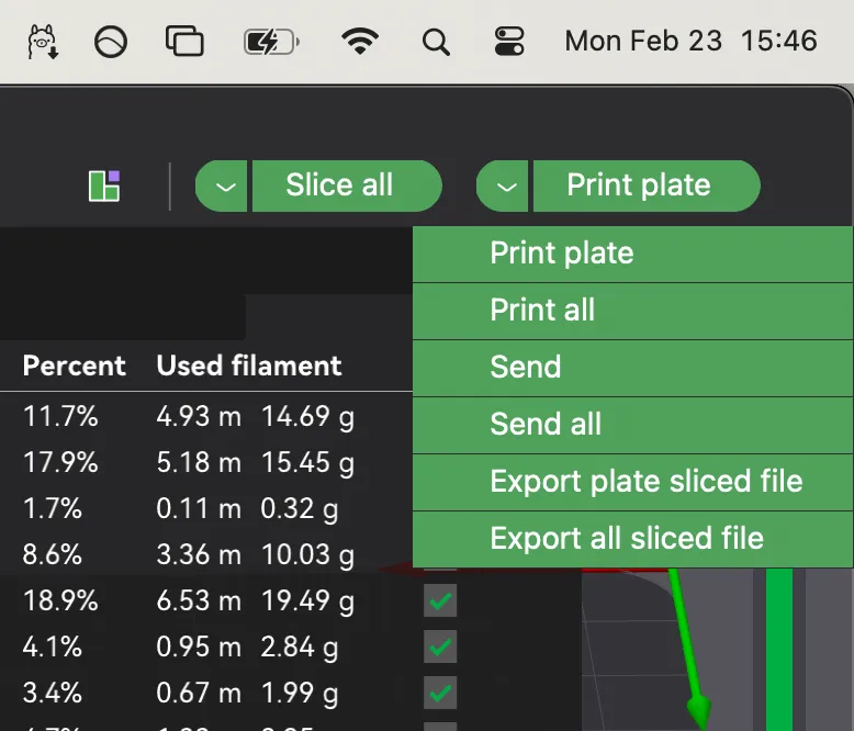 Now I click print plate