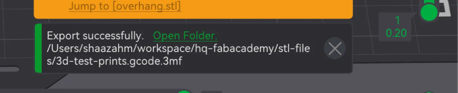 That generated a dot Gcode dot 3MF file