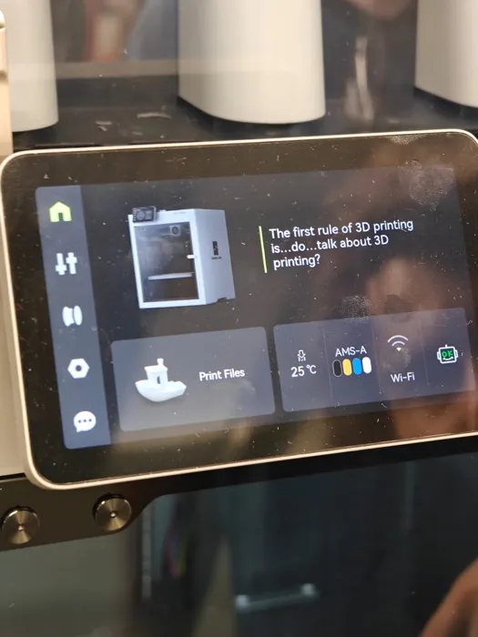 Then we clicked print files on the display