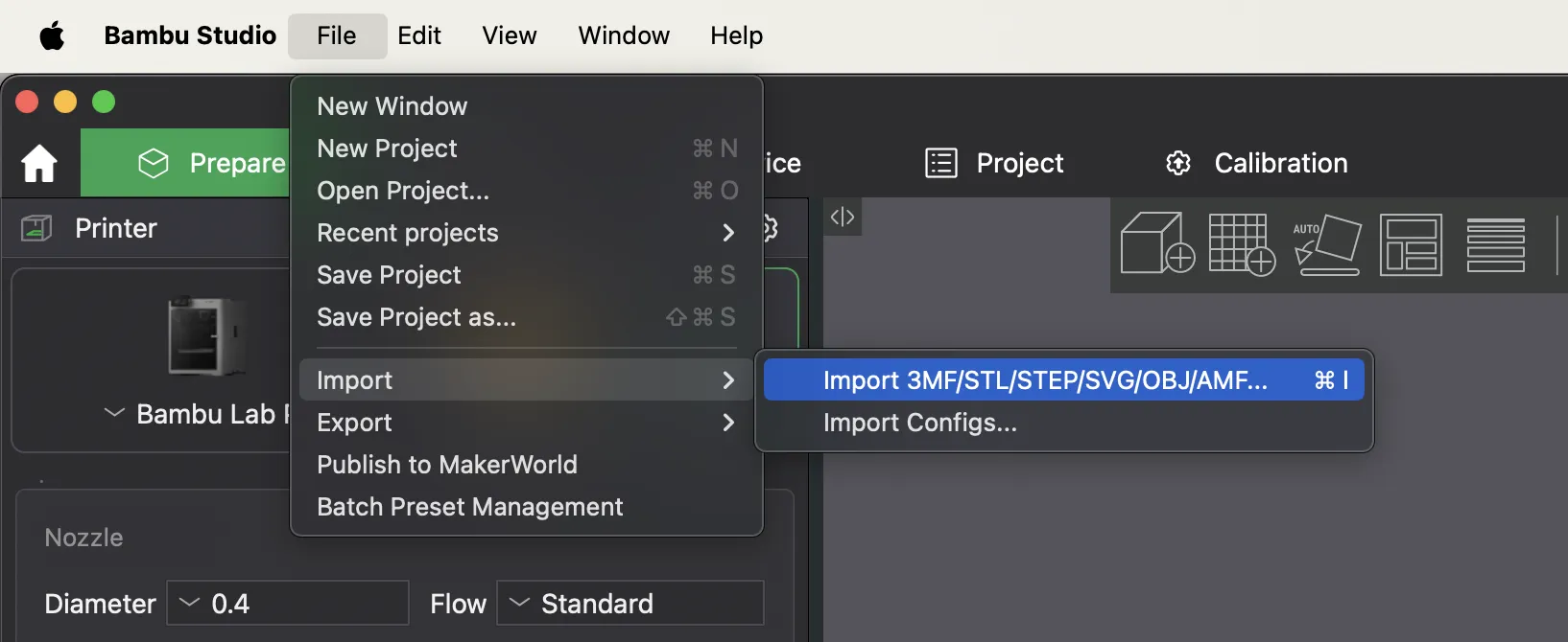 Then I clicked import to import the STL files that I had downloaded for the design rules
