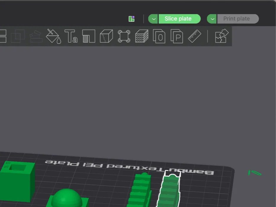 Then I clicked slice plate