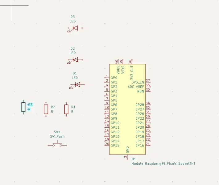 all components placed on the schematic before wiring