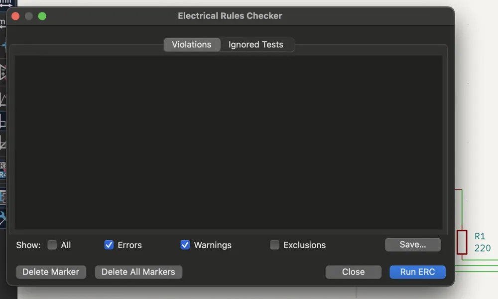 PWR_FLAG placed near the GND pin of the pico