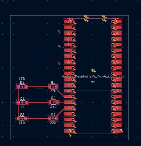 DRC showing errors - nets shorting and solder mask aperture bridges between pads on the combined footprint