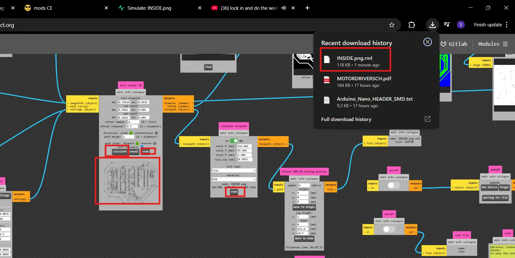 RML file calculated and ready to download