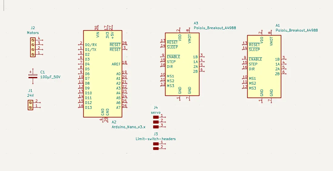 Symbols placed in KiCad schematic