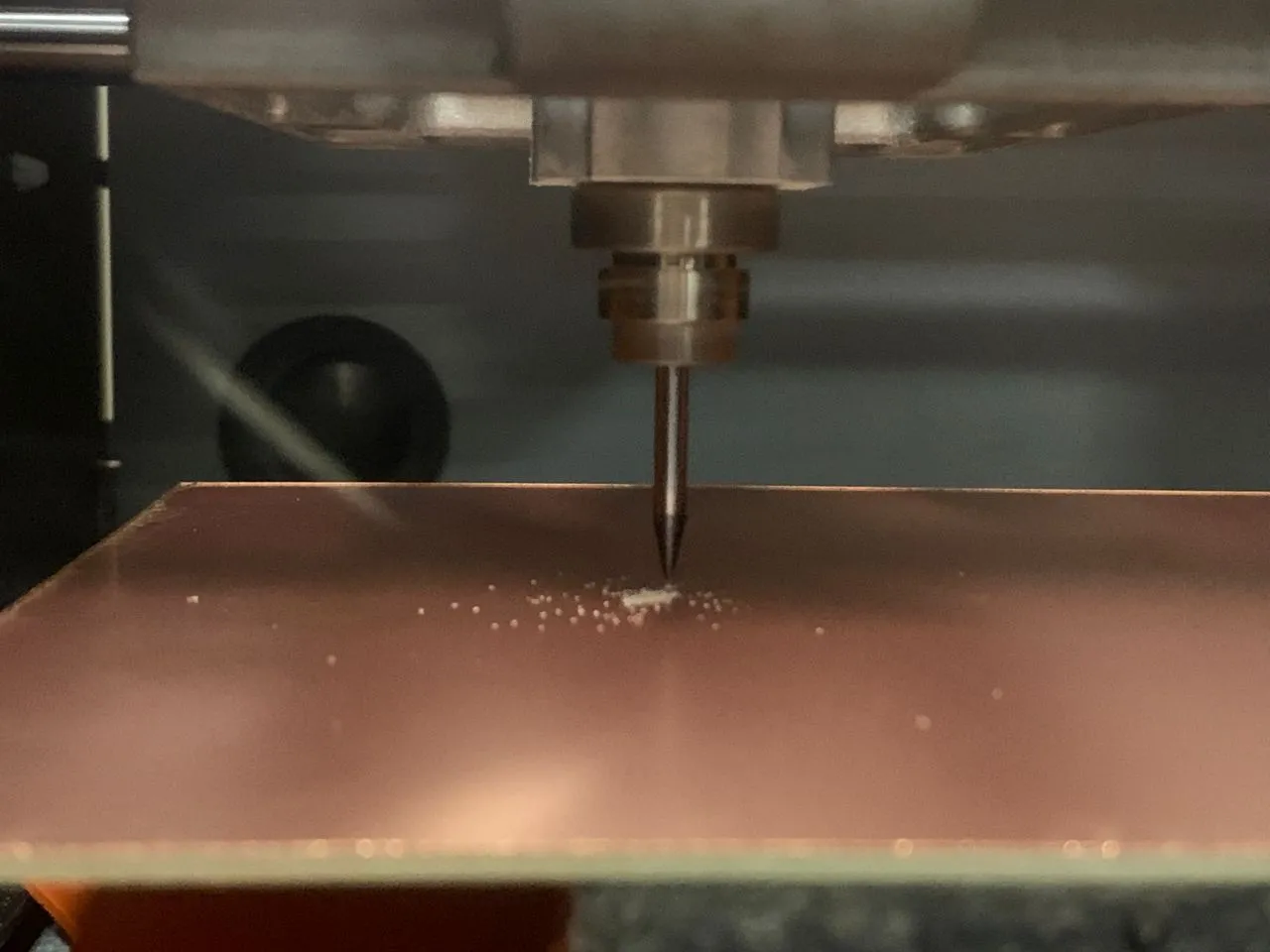 Trace milling in progress