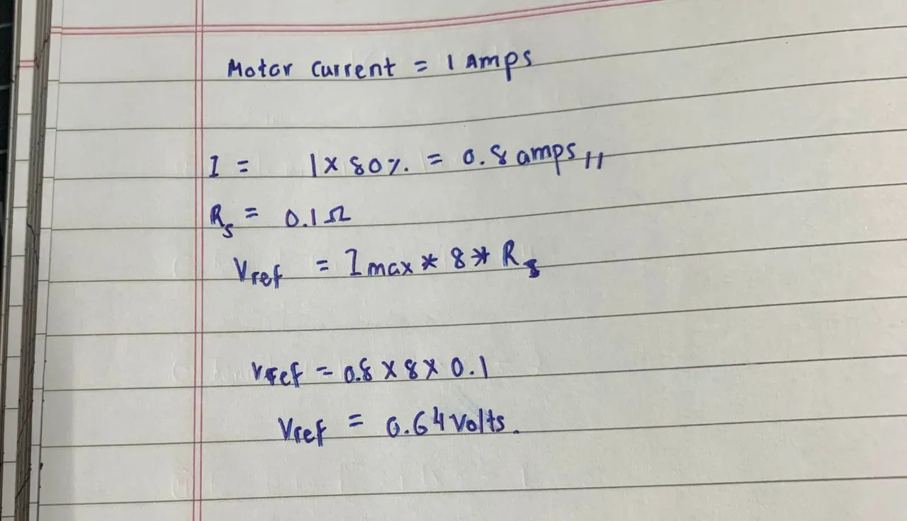 Vref calculation worked out on paper