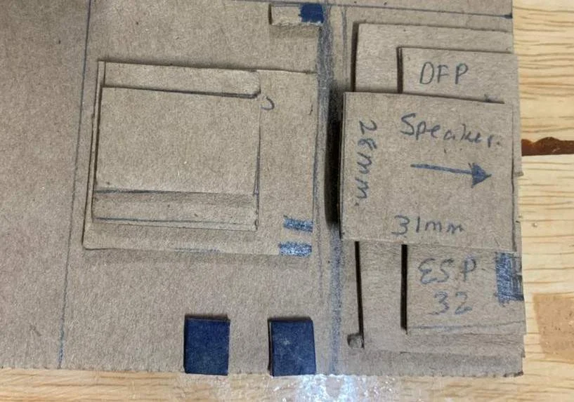 drawing dimensions on cardboard