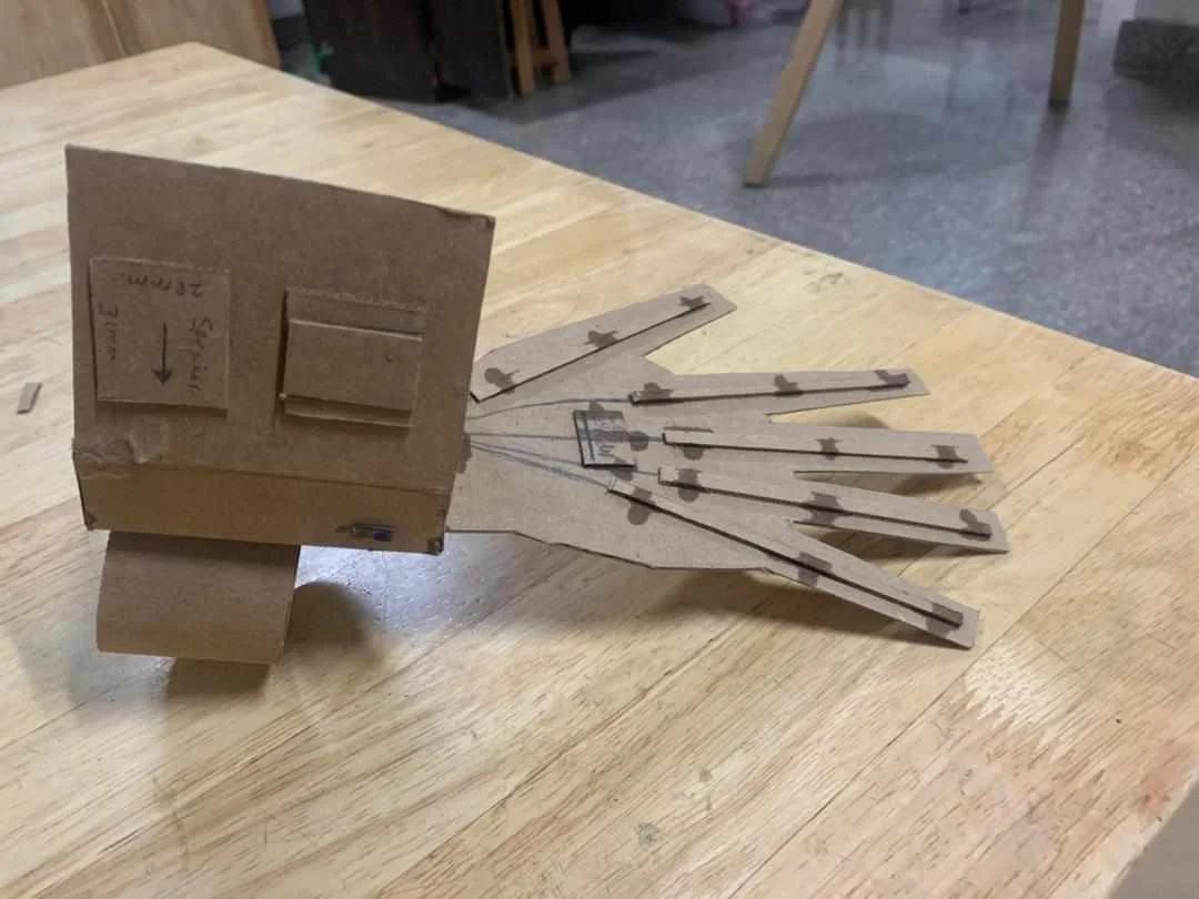 assembled cardboard prototype