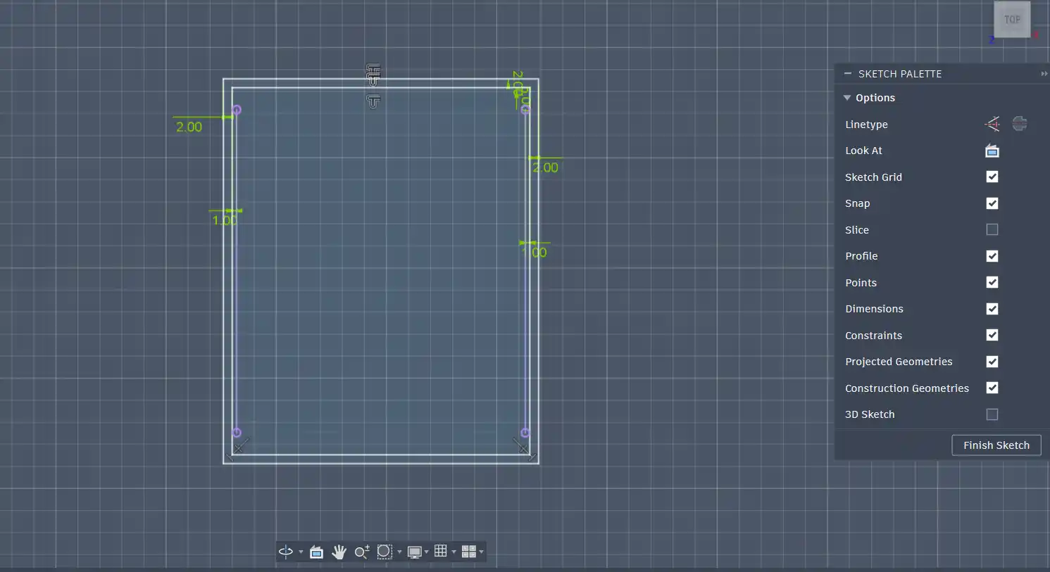 sketching the base of the enclosure
