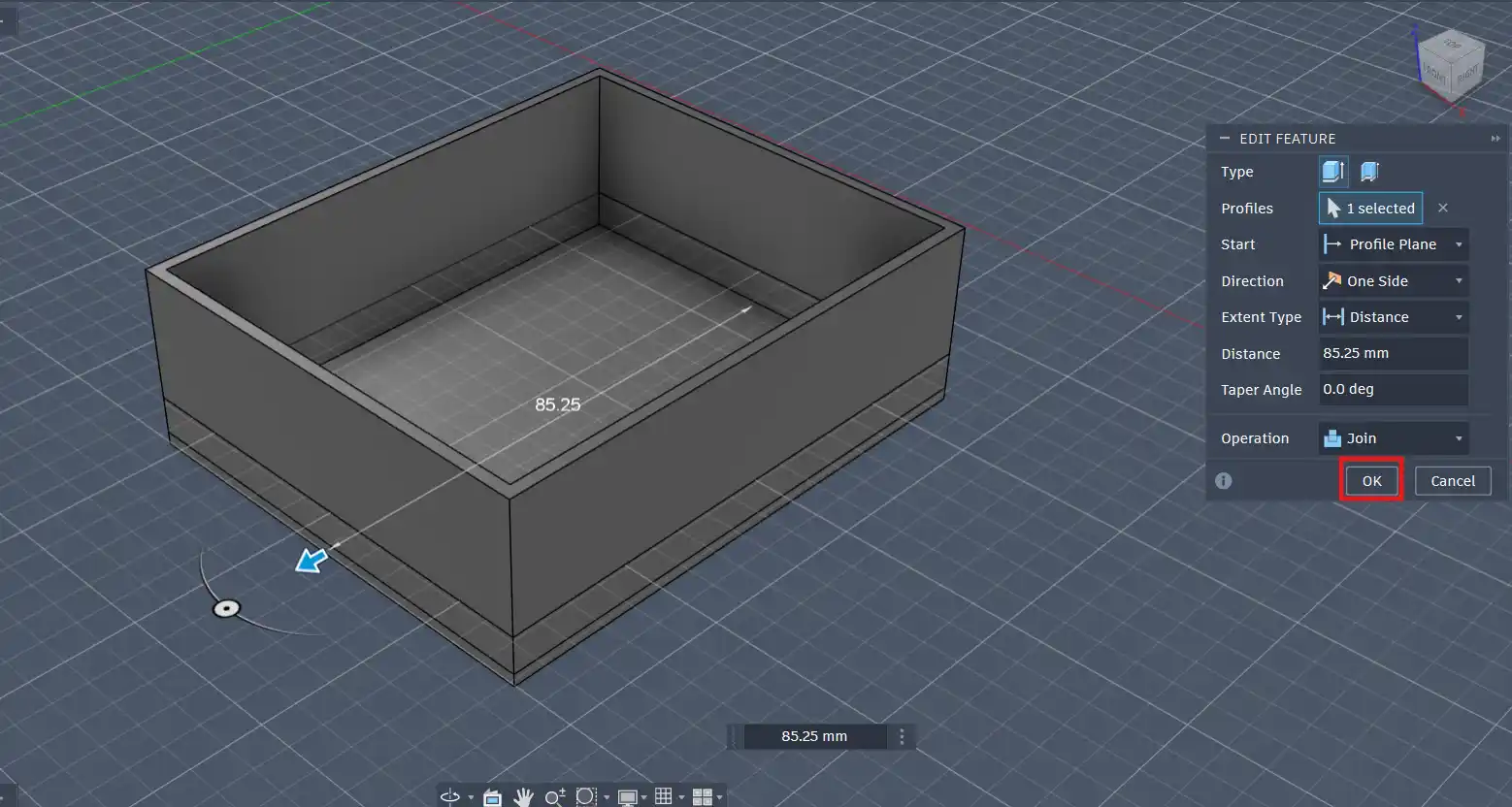 extruding the base