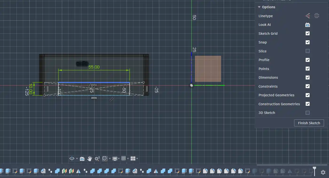 sketching the handles