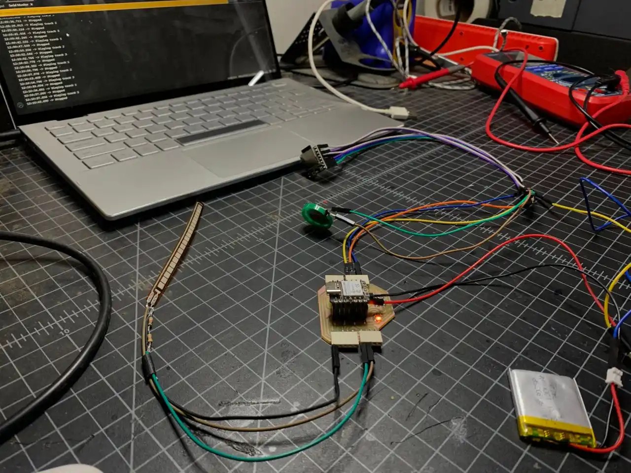 hero shot of the dfplayer and flex sensor test