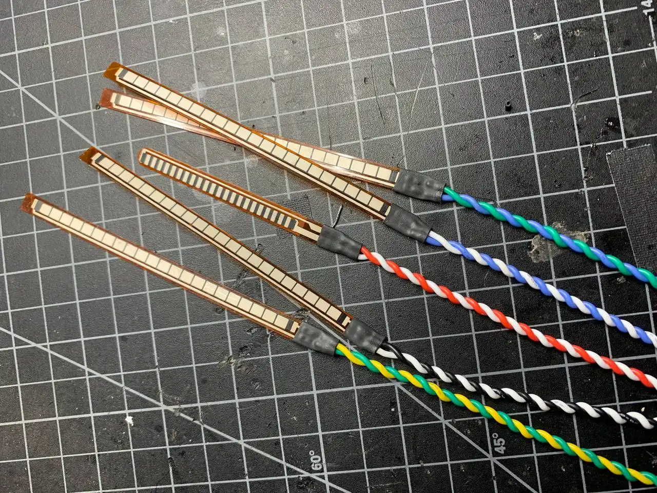 flex sensors with wires