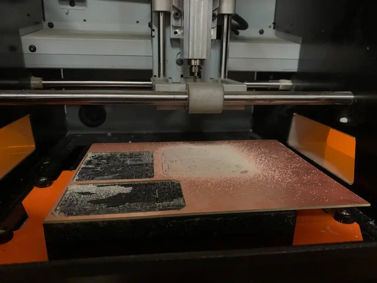 board fresh off the mill with copper dust still on the surface